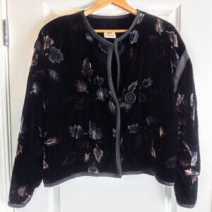 Karol Richardson Reversible Black Velvet Silk Jacket